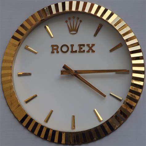 fake rolex dealer clocks|rolex dealer wall clock.